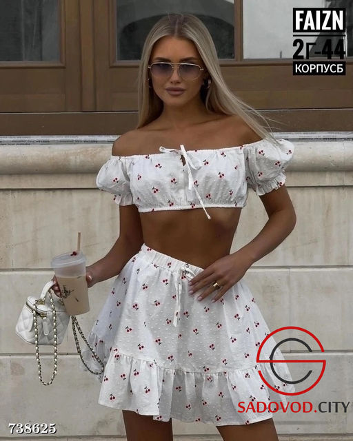 Женский летний костюм топ и юбка 738625 - Zum ming фото 2