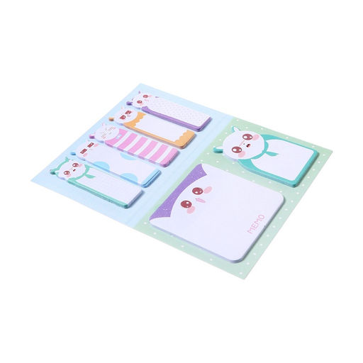 Блок-закладки с липким краем «Котятки», 20 листов, 7 цветов, 57×17 мм, 60×60 мм, 57×36 мм