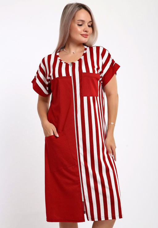 521 Халат на молнии - Полоска