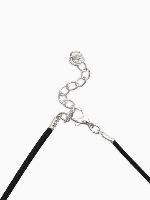 Цена за 10 шт. Шнурок из искусственной замши с замком, 45 см + удлинитель, чёрный