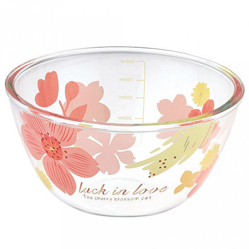 Лак ин лав (Luck in love) Салатник стеклянный 1л д16,7см h8,9см, боросиликатное стекло, с деколью, с мерной шкалой (Китай) - Домашняя Мода фото 3