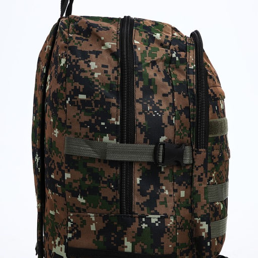 Рюкзак туристический на молнии, с увеличением, 6 наружных карманов, цвет зелёный/коричневый - Simaland фото 5