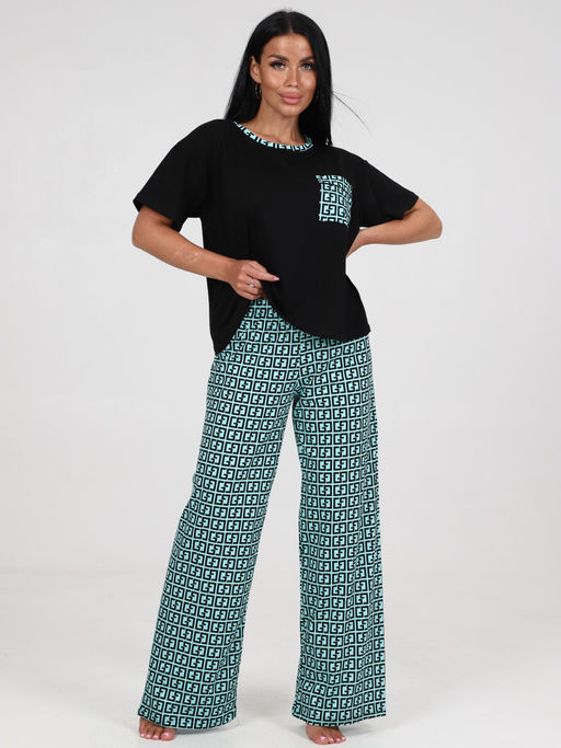 3122 ПИЖАМА (БРЮКИ) (Ментол) - А-дина фото 3