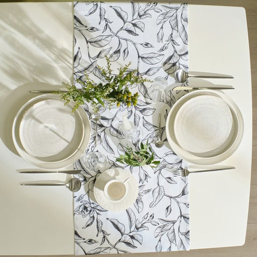 Цена за 2 шт. Дорожка Доляна Plant leaves, 40?146 см, 100% хлопок, рогожка 164 г/м?