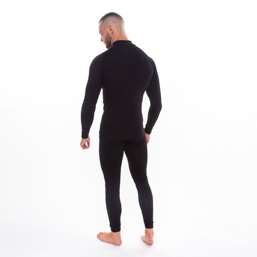 Термобельё мужское НАЧЁС (фуфайка, кальсоны) принт волк, цвет чёрный, размер 56