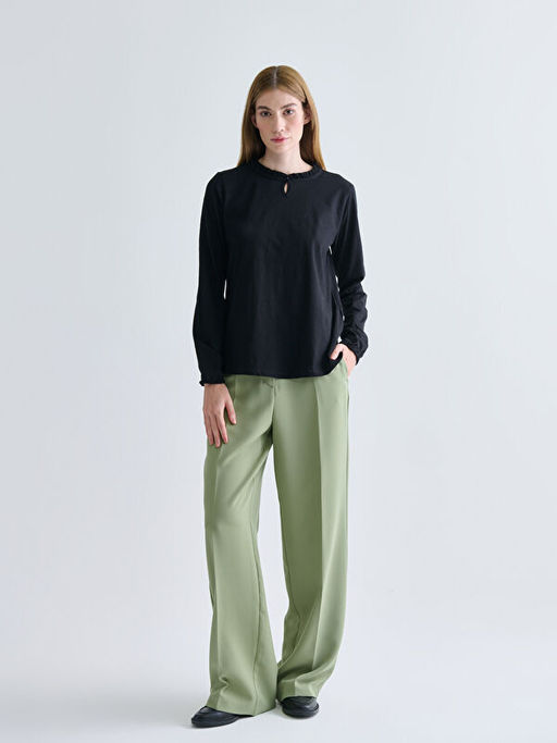 F?rf?rl? Bisiklet Yaka Bluz