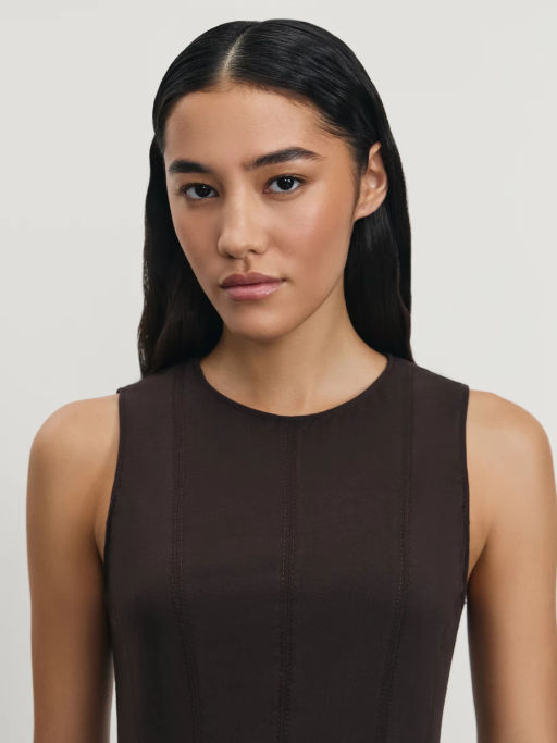 Платье миди приталенного кроя из хлопка / Zarina  фото 7