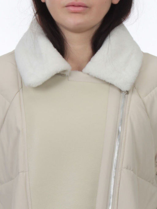 S24-163 BEIGE Куртка демисезонная женская (100 гр. холлофайбер) - Fashion фото 4