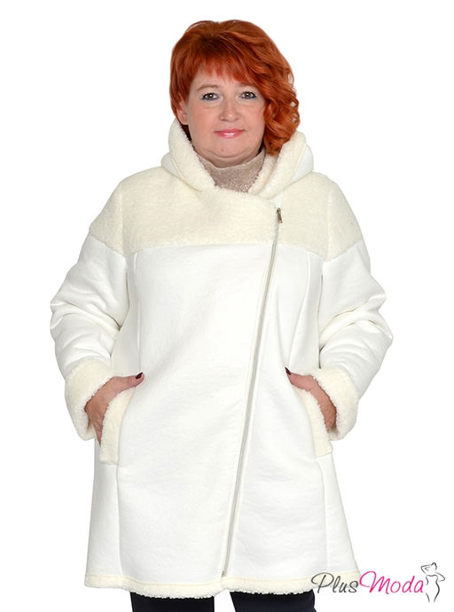 Жакет-дубленка Модель №1384 размеры 44-84 - Plusmoda фото 3