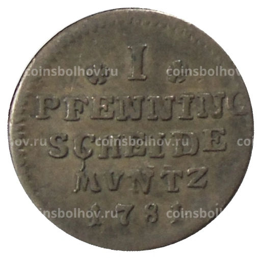 1 пфенниг 1781 года Германские государства Брауншвейг  Вонфельбюттель