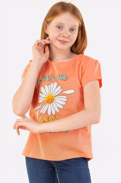 Футболка детская персиковая