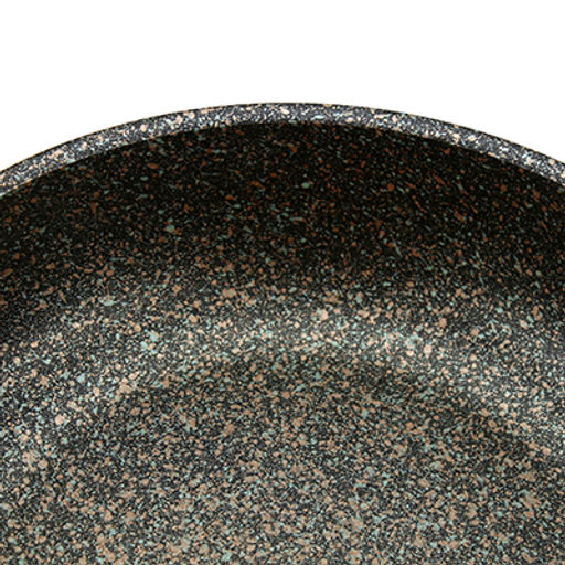 Сковорода с тефлоновым покрытием д24см Granit Ultra, h6см, ручка из термостойкого пластика 17см, гранитный (Россия) - можно использовать металлические кухонные принадлежности - Домашняя мода фото 2