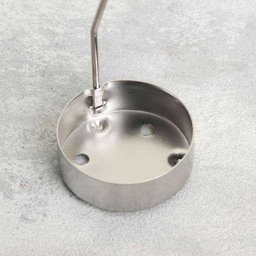 Подсвечник на 1 свечу «Карусель вращающаяся со снежинками», серебряная, металл