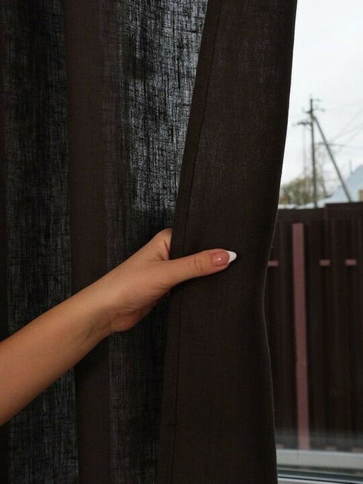 Штора гладкокраш. Белладонна тесьма п/лен 145*270 см. - Лен поволжья фото 4