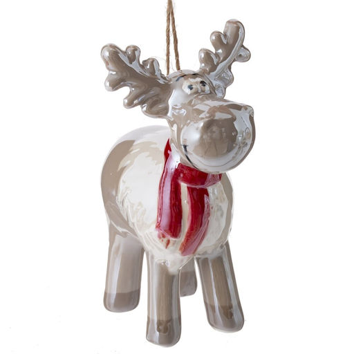 Украшение новогоднее "Олень", L7 W4,5 H8,5 см, 3в.
