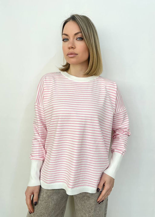 K11989 Джемпер (вязаный трикотаж) РОЗОВЫЙ