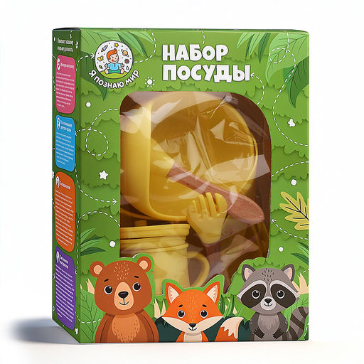 Набор посуды "Цыплёнок" желтый