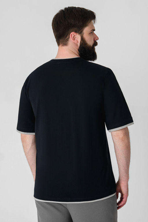 Арт. 67128/5 Футболка мужская 48-56 (5 шт) Цвет:черный