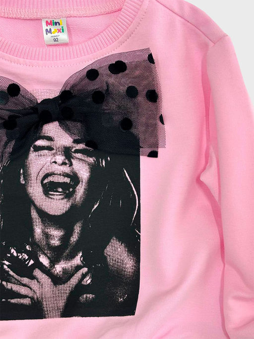 Джемпер для девочки UD 6728 ярко розовый - Mini maxi фото 2