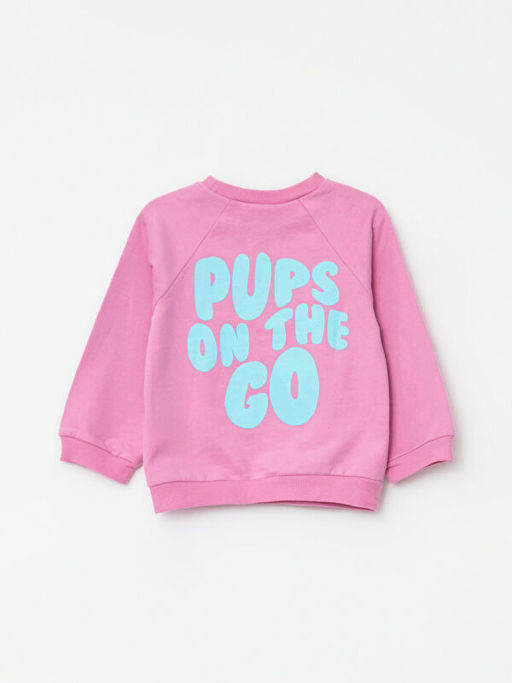 Bisiklet Yaka Uzun Kollu Paw Patrol Bask?l? K?z Bebek Sweatshirt - Waikiki фото 2