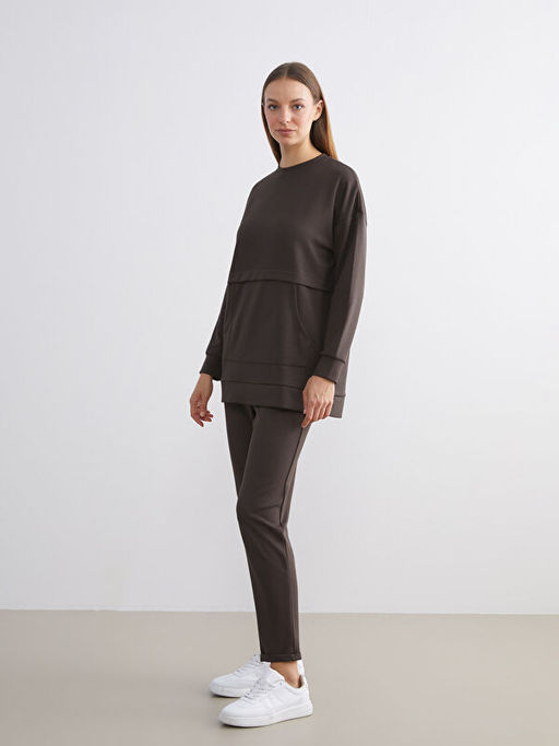 Bisiklet Yaka Kad?n Sweatshirt Tunik