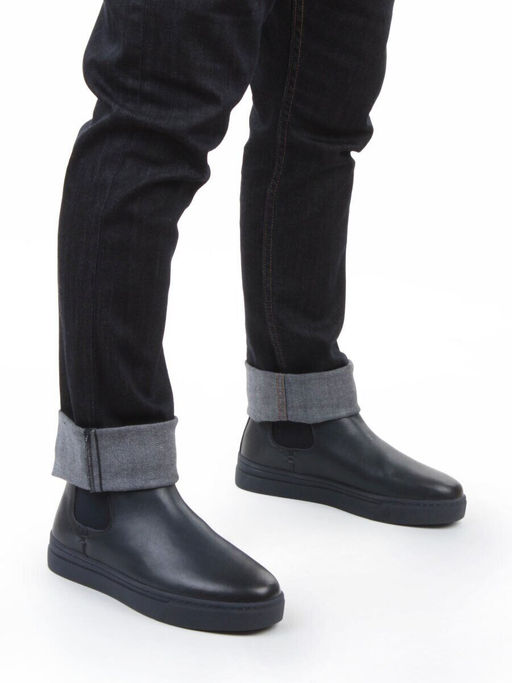 05-X30310M-7 DK. BLUE Ботинки зимние мужские (натуральная кожа, натуральный мех)