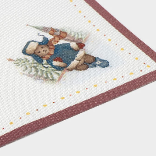 Салфетки сервировочные Доляна Московский мишка, 4 шт., новогодние, 45?30 см  фото 5