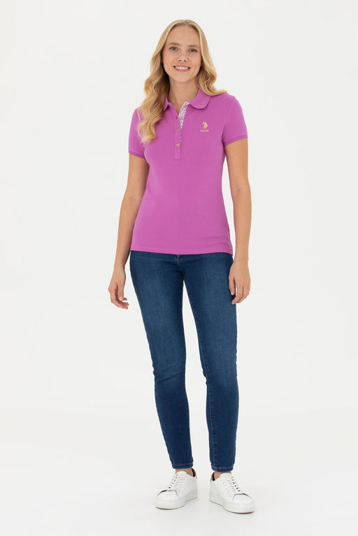 Женщина -фиолетовая базовая T -Fish Surprise Discount в корзине - U.s. polo assn фото 4