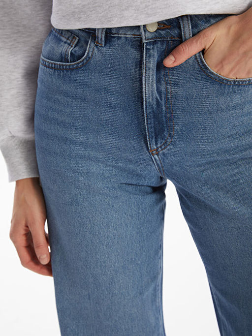 Wideleg Kad?n Jean Pantolon