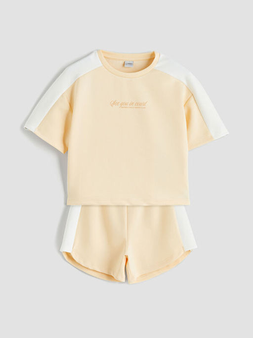 Bisiklet Yaka Soft Touch K?z ?ocuk Ti??rt ve ?ort