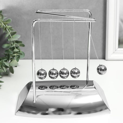 Маятник настольный антистресс «Шары Ньютона. Колыбель техно», хром, 19×19×10 см