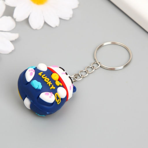 Цена за 12 шт. Брелок резина Котик удачи МИКС 4х3,3 см - Simaland фото 2