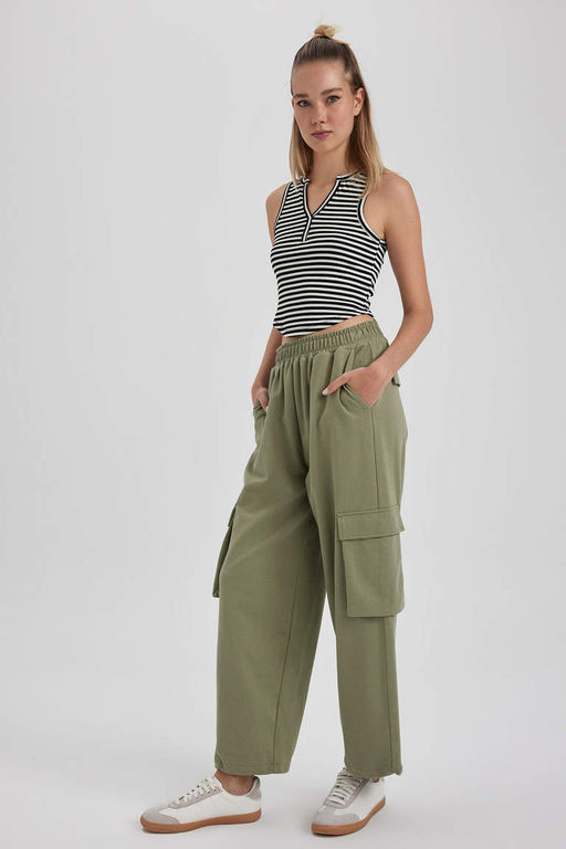 Спортивные брюки-карго Cool Jogger из тонкой ткани с карманами - Defacto фото 4