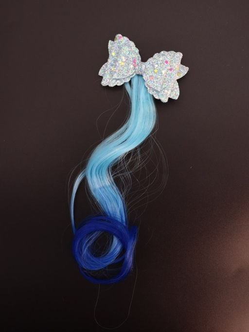 Заколка "Beautiful curl", blue (8.5*5.5 см, L=30 см)