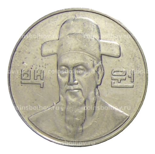 Монета 100 вон 2010 года Южная Корея