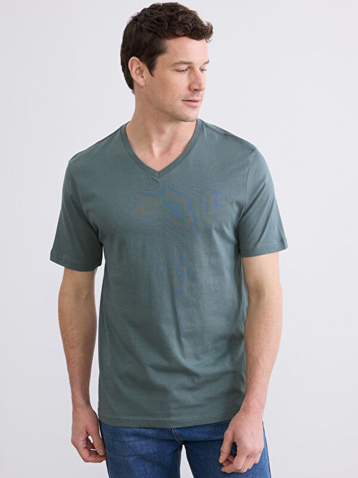 V Yaka Penye Erkek Ti??rt