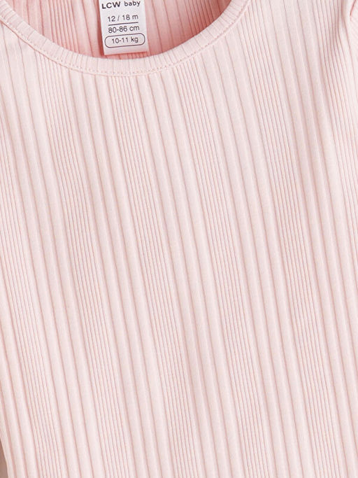 Bisiklet Yaka Uzun Kollu Basic K?z Bebek Pijama Tak?m?