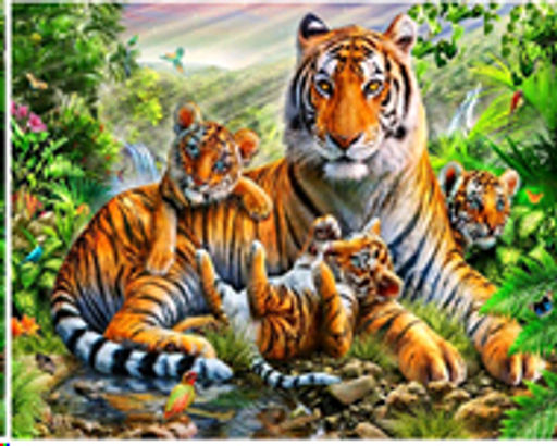 Алмазная мозаика на подрамнике 40x50 Тигры / YSH0029 /уп 30/полное заполнение - Галеонтрейд фото 2