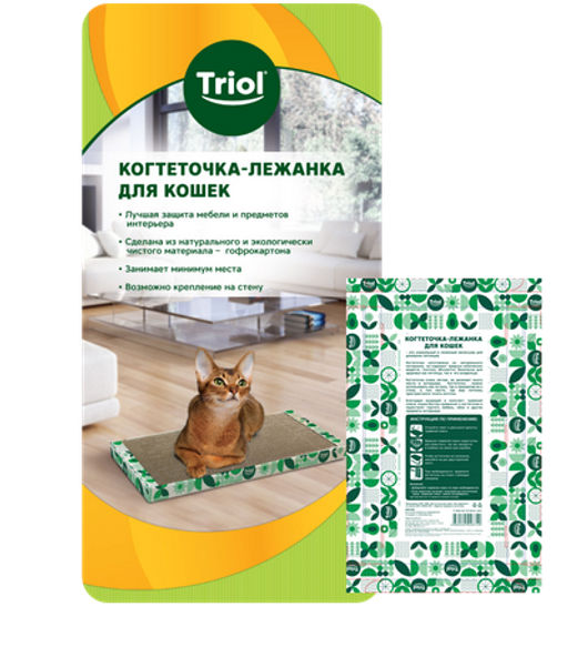 Когтеточка-лежанка из гофрокартона Стандарт M, 560*300*31мм - Triol фото 3