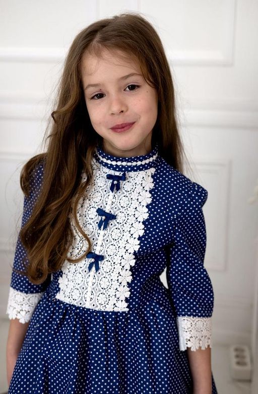 Платье МТ-422 горошек на синем - Etoelf фото 5