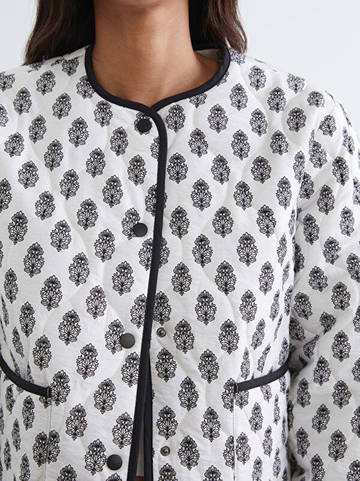 Bisiklet Yaka Desenli Kad?n Mont