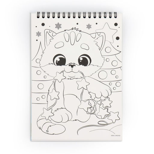 Блокнот гравюра - раскраска на новый год «Поверь в мечту», 10 листов