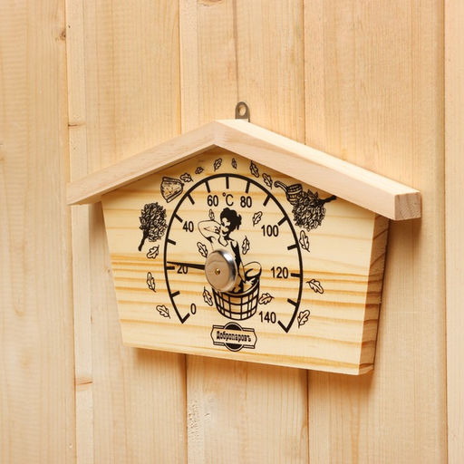 Термометр для бани Избушка, деревянный, 23 х 12,5 см, Добропаровъ  фото 3