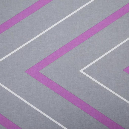 Простыня 2 спальная Этель Сиренево-серые зигзаги, 200?220 см, поплин  фото 2