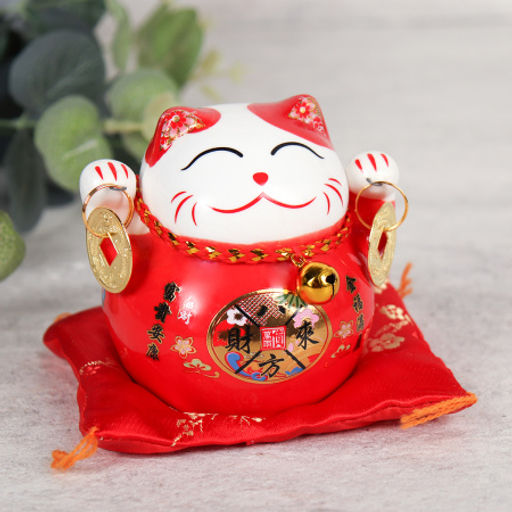 Копилка Кот манэки-нэко на коврике 8 см / 201 /уп 150/ - ГалеонТрейд фото 4