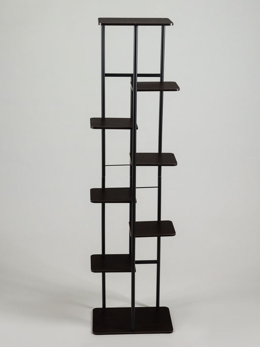 Подставка для цветов Greengo, 8 полок, 36×23×136 см, напольная, каркас металл, полки МДФ, чёрная