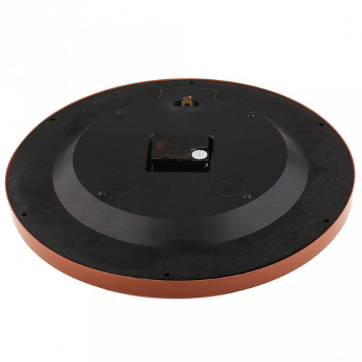 Часы настенные Гран-маркиз д31-33см, h5,4см, мягкий ход, циферблат белый; цифры арабские, черный; корпус пластик, светло-коричневый под дерево, в коробке (Китай) - Домашняя мода фото 5