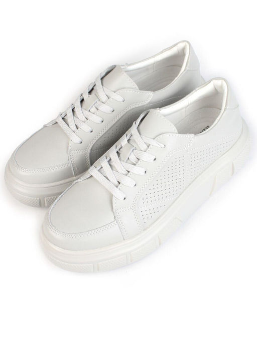 05-PDE35-3 GRAY Кроссовки женские (натуральная кожа)