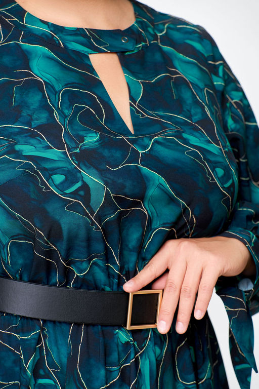 Блуза Swallow 803.2 черный+серебряный узор фото 945