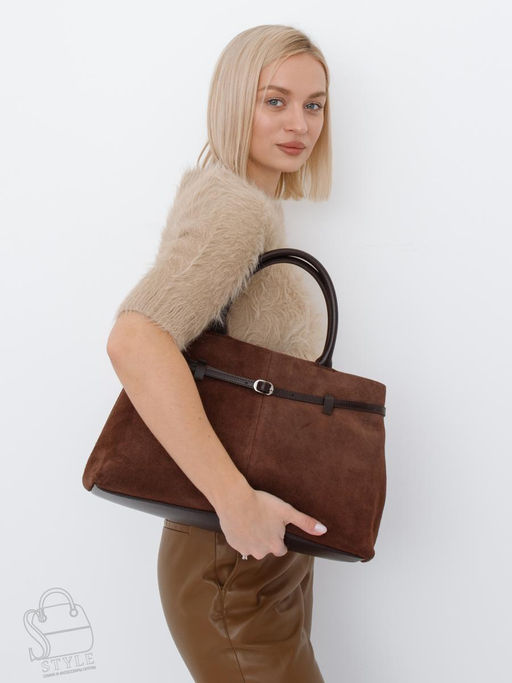 Сумка женская кожаная 8018-1S coffee Velina Fabbiano-Safenta